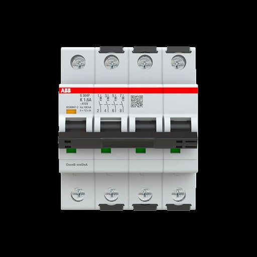 ABB Stotz S&J - Leitungsschutzschalter Sicherungsautomat S304P-K1.6 25kA, 1,6A, 4P