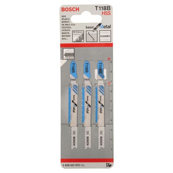 Bosch - Stichsägeblatt T 118 B 2608631673 Basic for Metal