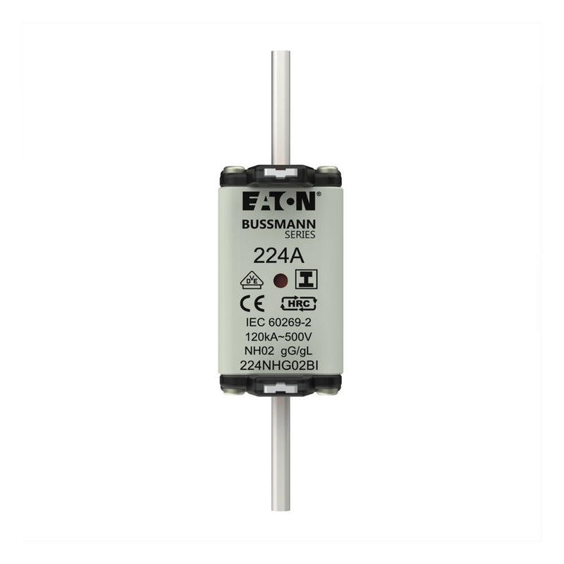 Eaton - Messersicherung Sicherungseinsatz Nieders. 224NHG02BI 224A AC 500V 120kA − 3 Stück
