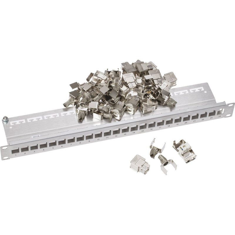 Corning - Patchpanel Kupfer Patchpanel 24 Ports 1HE UU001622826 mit Cat6A PL Modulen
