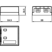 Telegärtner - Kommunikationsanschlussdose Kupfer Modul-Aufnahme 2-fach 100021372 68x64, aws − 5 Stück