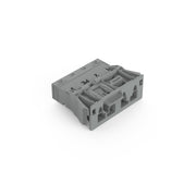 WAGO - Geräteanschluss für steckbare Gebäudeinstallation Snap-In-Stecker 770-754/062-000 4-polig,Kod. B,grau − 100 Stück