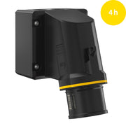Walther Werke - CEE-Gerätestecker (IEC 60309) CEE NEO Wandgerätestecker FW734504CC schräg 32A 5P 4h