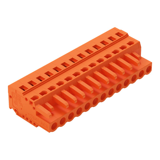 WAGO - Kabelsteckverbinder für Leiterplattensteckverbinder 1-Leiter-Federleiste 231-313/026-000 CAGECLAMP,2,5mm²,or − 25 Stück