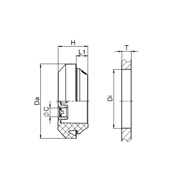 Jacob - Kabeleinsteckstutzen Dichtungsdurchführung TPE G506-1025-01 M25 reinweiß − 50 Stück