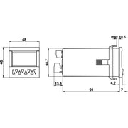 Ipf Electronic - Einbau-Impulszähler Zähler Multifunktion CM030980 48x108x48mm, Anzeige