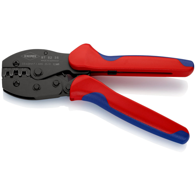Knipex - Presswerkzeug Kabelschuhe/Verbinder, Aderendhülsen, Schirmanschluss PreciForce Crimpzange 97 52 35 SB PreciForce, 220mm