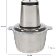 PROFICOOK - Zerkleinerer Multizerkleinerer PC-MZ 1227 inox Edelstahl-schwarz − 4 Stück