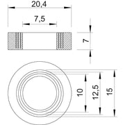 OBO Bettermann - Einschnittring 107 B PG16 Gummi − 100 Stück
