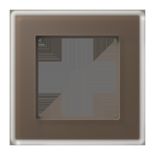 Jung - Abdeckrahmen Glasrahmen 1fach AV 581 GLM MO mokka (Glas) − 1 Stück by Jung
