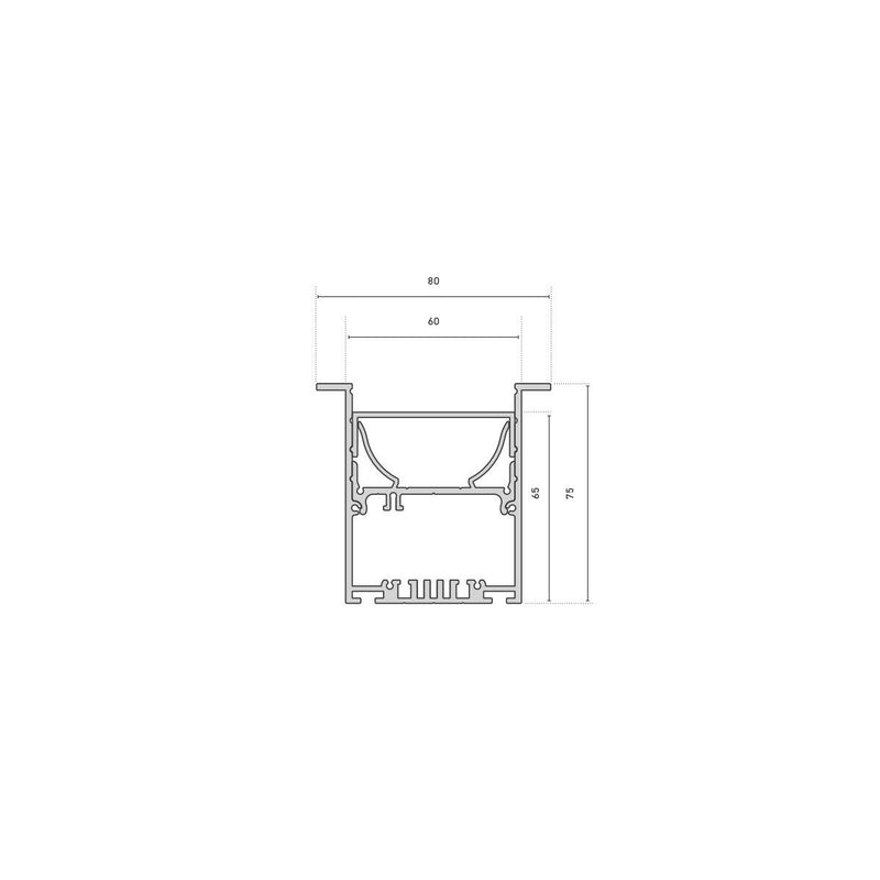 Barthelme - Mechanisches Zubehör/Ersatzteile für Leuchten Alu-Profil CATANIA 6075 T 62398891 1m