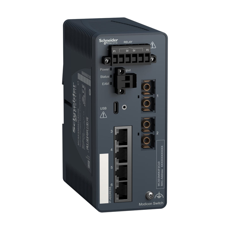 Schneider Electric - Netzwerk Switch Modicon Managed Switch MCSESM063F2CU0 4 Ports Kupfer