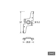LTS Licht&Leuchten - Mechanisches Zubehör/Ersatzteile für Leuchten Deckenhalter NEO-As/S-9500-114sw schwarz