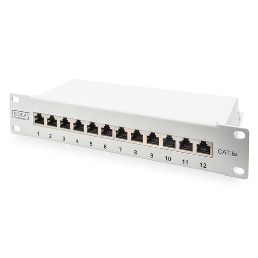 DIGITUS - Patchpanel Kupfer Patchpanel DN-91612S-EA-G 10 Zoll 12x Cat6A