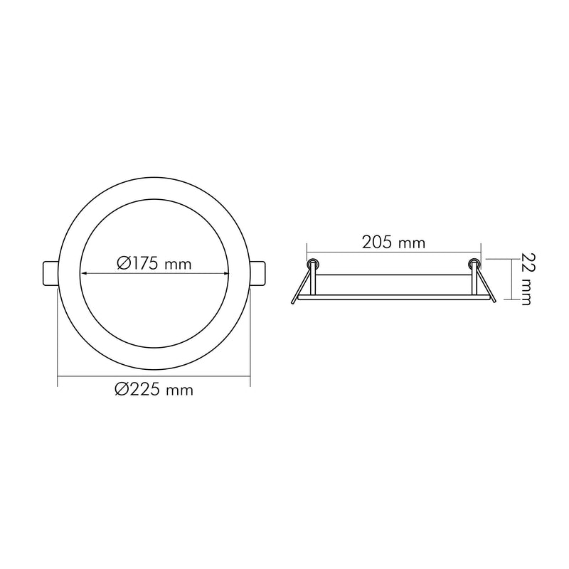Nobile - Decken-/Wandleuchte LED-Panel Flat 1571904112 830, 350mA, titan