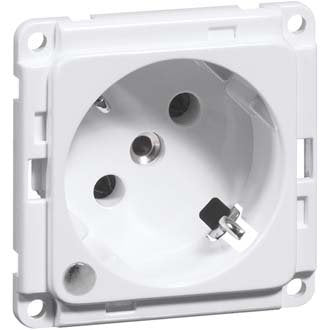 Peha - Schalter-/Steckdosenkombination Steckdose SCHUKO Einbau D 6711.02 WI LED/4 reinweiß 45 Grad