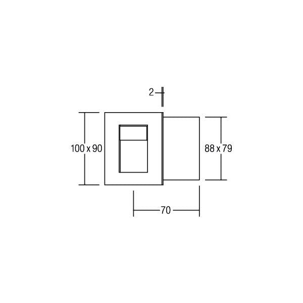 Brumberg Leuchten - Orientierungsleuchte LED-Wandeinbauleuchte 10166223 350mA, edelstahl