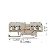 WAGO - Durchgangs-Reihenklemme 4-Leiter-Durchgangsklemme 280-994 Ex e II geeignet − 100 Stück