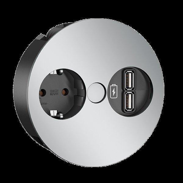 Bachmann - Multi-Tischsteckdose Steckdose TWIST 931.033 1xCEE7/3 1xUSB Charg