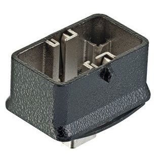 Harting - Gehäuse für Rechtecksteckverbinder Anbaugehäuse 09140010313 Metall, schwarz