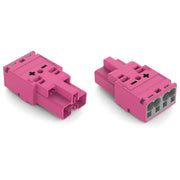 WAGO - Steckverbinder für steckbare Gebäudeinstallation Stecker 2-polig 770-292/082-000 Kod. B,pink − 100 Stück