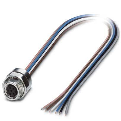 Phoenix Contact - Rundsteckverbinder, feldkonfektionierbar (Industriesteckverbinder) Einbausteckverbinder SACC-DSI-M #1453465 6-polig M8 − 1 Stück