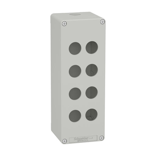 Schneider Electric - Gehäuse für Befehls- und Meldegeräte Leergehäuse XAP, Metall XAPD4508 grau, für 8x22mm