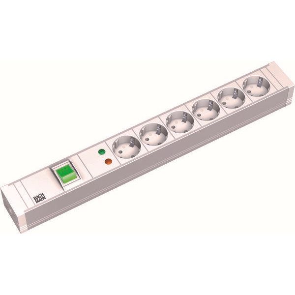 Bachmann - Power distribution unit (PDU) 19Zoll Steckdosenleiste 6f 333.605 PVC,1 Schalter,ÜSS