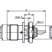 Telegärtner - Koax-Steckverbinder TNC-Einbaubuchse löt 50Ohm 100023801 − 5 Stück