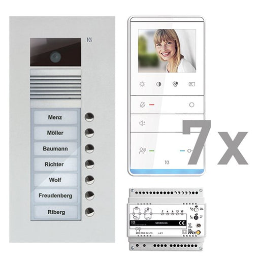 TCS Tür Control - Türsprech-Set Videosprechanlgenset color PVU17070-0010 7 Tasten UP,Freispr