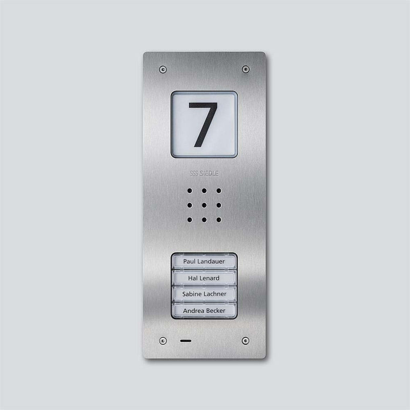 Siedle&Söhne - Türstation für Türkommunikation Audio-Türstation CAU 850-4-0 E Edelstahl gebürstet