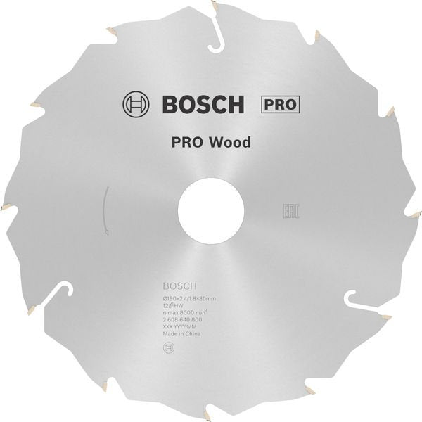 Bosch - Kreissägeblatt PRO Wood Kreissägeblatt, 2608640800 190 x 2,4 x 30 mm