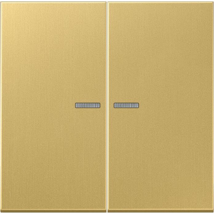 Jung - Bussystem-Tastsensor KNX RF Taster 2fach ME 10921 ST RF C Messing, Serie LS