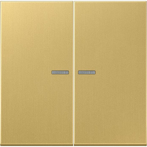 Jung - Bussystem-Tastsensor KNX RF Taster 2fach ME 10921 ST RF C Messing, Serie LS