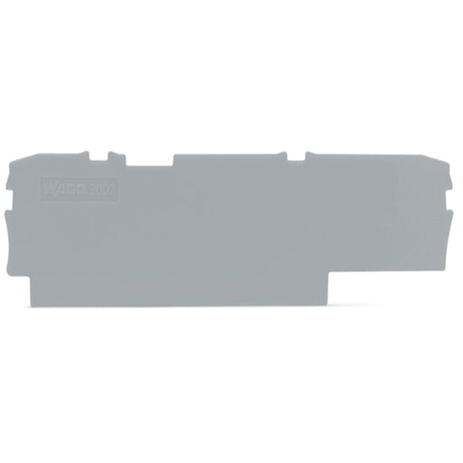 WAGO GmbH & Co. KG - Abschluss- und Zwischenplatte für Reihenklemme Abschlussplatte 1mm 2002-1591 1mm dick,grau − 25 Stück