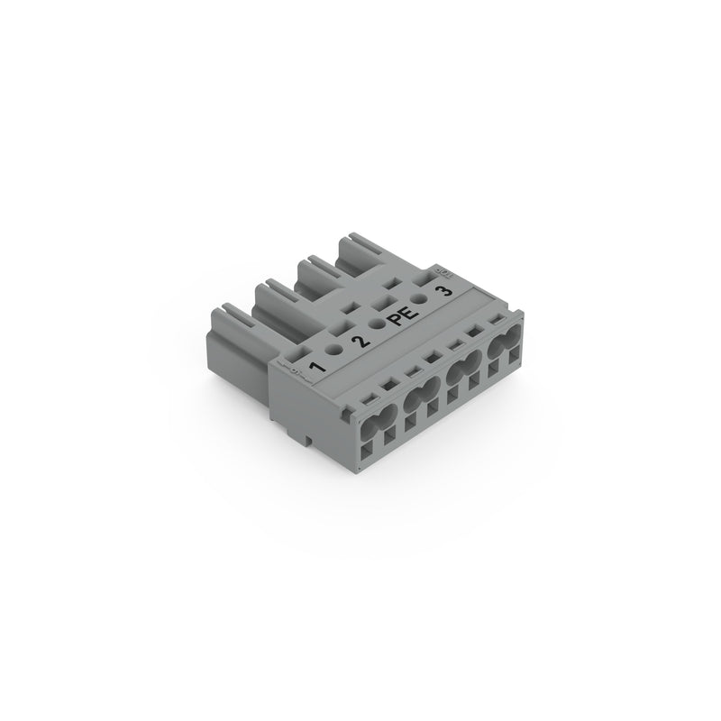 WAGO - Steckverbinder für steckbare Gebäudeinstallation Stecker 4-polig 770-254/062-000 Kod. B,grau − 50 Stück