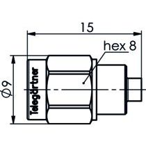 Telegärtner - Abschlusswiderstand SMA-Abschlusswiderstand 100024785 (M)AU, 1W,20dB,18GHz