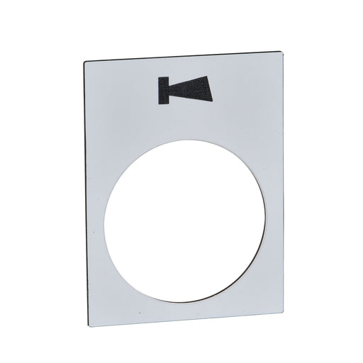 Schneider Electric - Bezeichnungsschild für Befehlsgeräte Symbolschild ZB2BY4982 sw (Hupe)