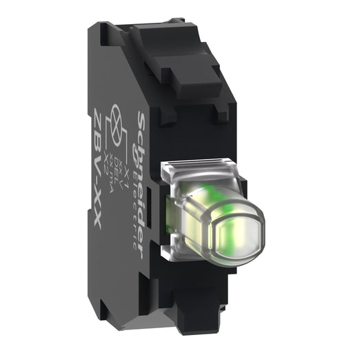 Schneider Electric - Lampenfassungsblock für Befehls- und Meldegeräte LED-Modul ZBVGM1T weiß, 110-230V AC − 1 Stück