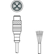 Leuze - Konfektioniertes Sensor-Aktor-Kabel Anschlussleitung KS GB-M12-8A-P7-300