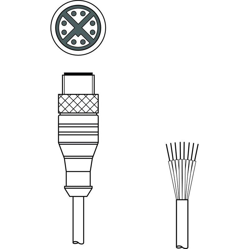 Leuze - Konfektioniertes Sensor-Aktor-Kabel Anschlussleitung KS GB-M12-8A-P7-300