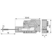 WAGO - Testadapter für Reihenklemmen Prüfsteckermodul 231-456 grau − 100 Stück