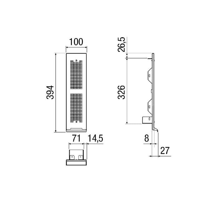 Maico - Zubehör/Ersatzteile für Ventilatoren Abdeckung Duo AE für Laibungselement  − 1 Stück
