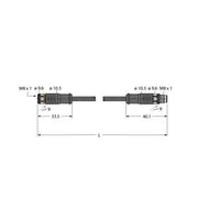 Turck - Konfektioniertes Sensor-Aktor-Kabel Aktuator- u. Sensorleitung PKGS4M-1-PSGS4M/TXL PUR − 1 Stück