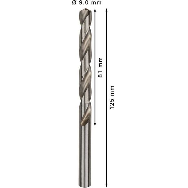 Bosch - Bohrer PRO Metal HSS-G 2608595075 Spiralbohrer 9 x 81