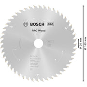 Bosch - Kreissägeblatt PRO Wood cordless 2608837687 Kreissägeblatt 165 x