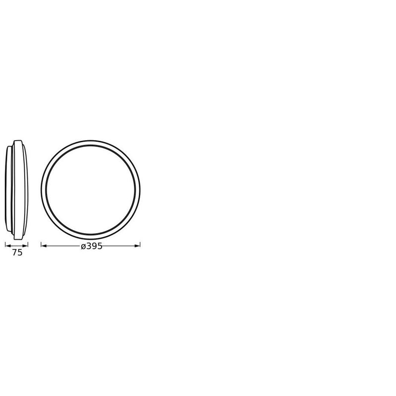 Ledvance - Decken-/Wandleuchte LED-Deckenleuchte Orbis #4058075832732 3000K, sw  − 1 Stück