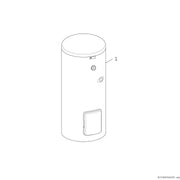 Bosch Thermotechnik - Warmwasserspeicher indirekt beheizt Bival.Warmwasserspeicher WPS490-1EP1C STORA 419L, silber