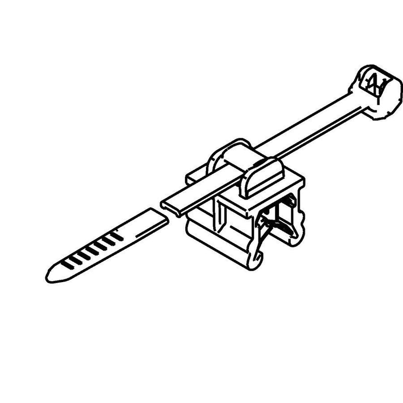 HellermannTyton - Kabelbinder Befestigungsbinder T50ROSEC20-MC5-BK-D1 Edgeclip − 500 Stück