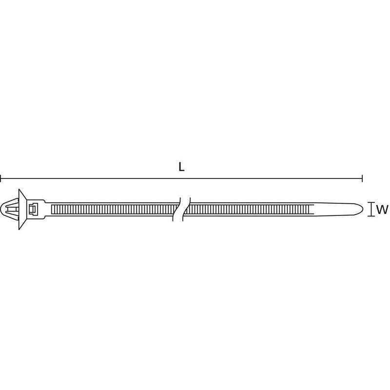 HellermannTyton - Kabelbinder Befestigungsbinder RT50SD6-PA66HS-BK 1-tlg. − 3000 Stück